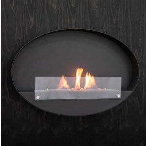 Maryland - Oval Wall Hanging Slim Fireplace