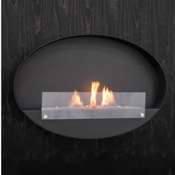 Maryland - Oval Wall Hanging Slim Fireplace - Image 2